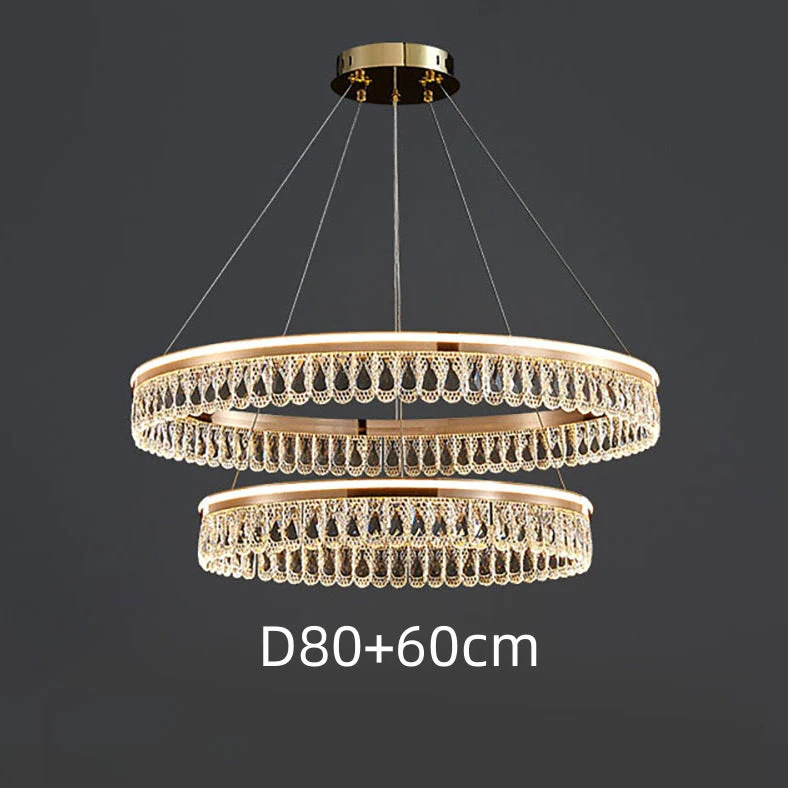 Luxury Large Crystal Ring Chandelier - Image 8