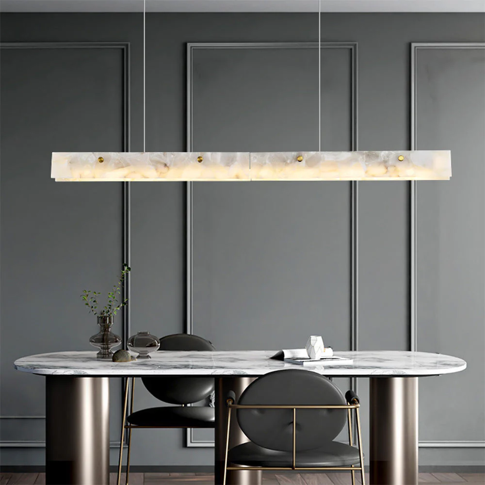 Luxury Marble Long Strip Pendant Light