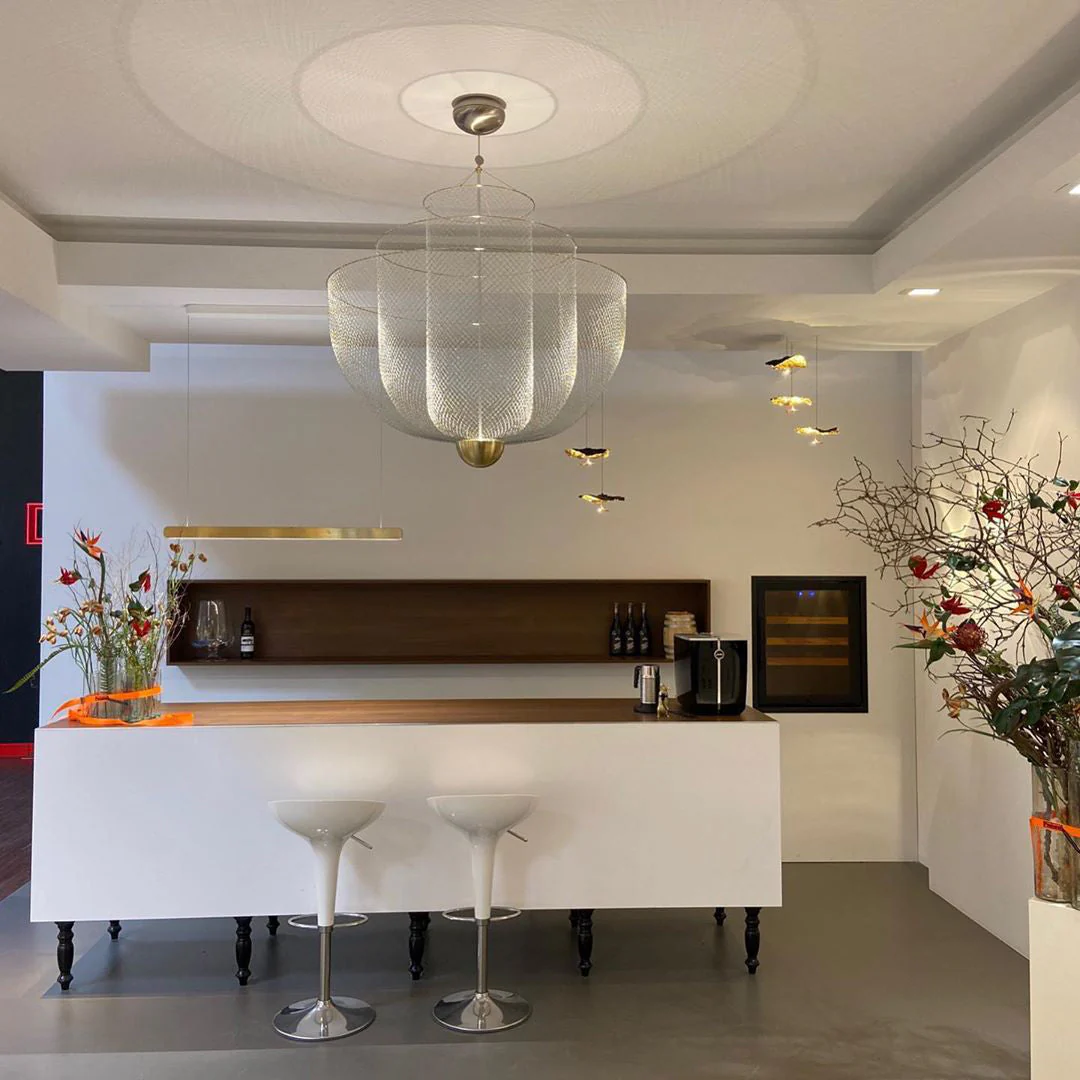 Opulent Metal Grid Pendant Light - Image 10