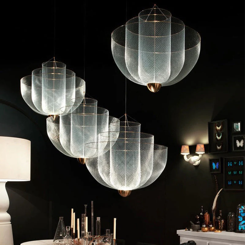 Opulent Metal Grid Pendant Light - Image 11