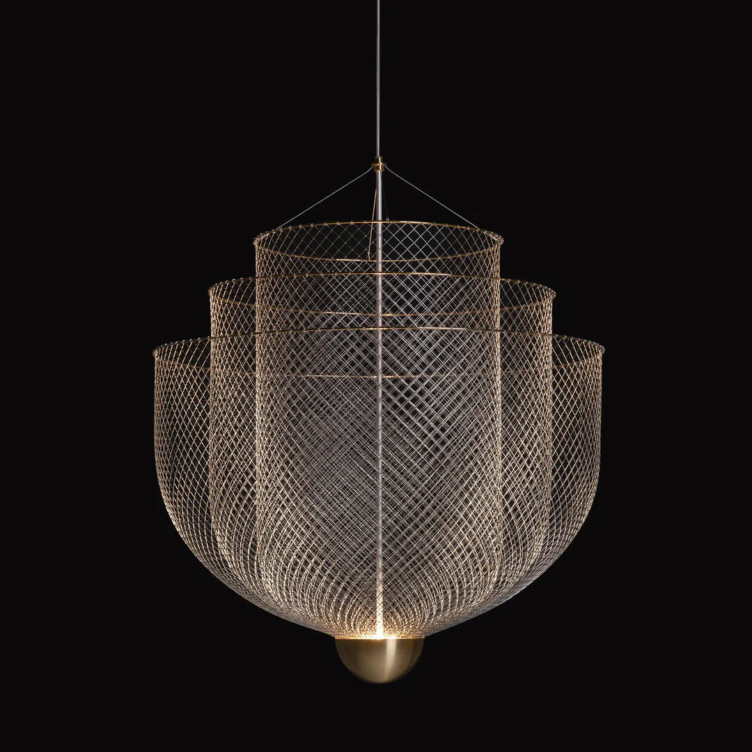 Opulent Metal Grid Pendant Light - Image 18