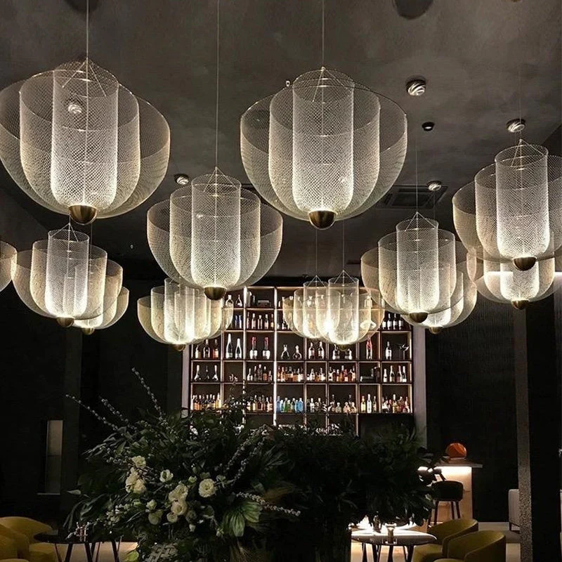 Opulent Metal Grid Pendant Light - Image 4