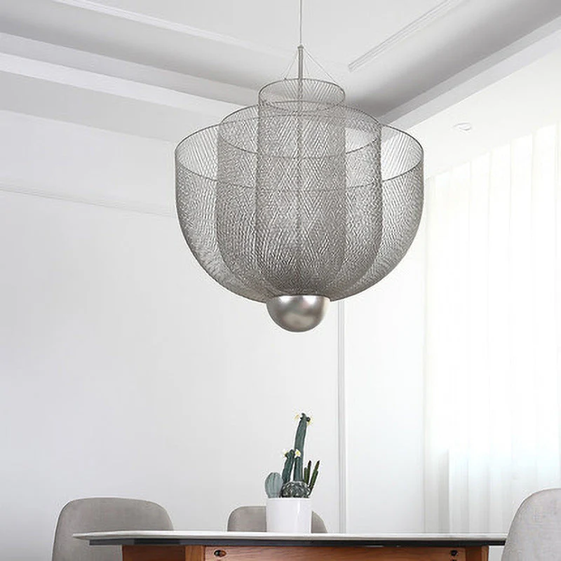 Opulent Metal Grid Pendant Light - Image 5