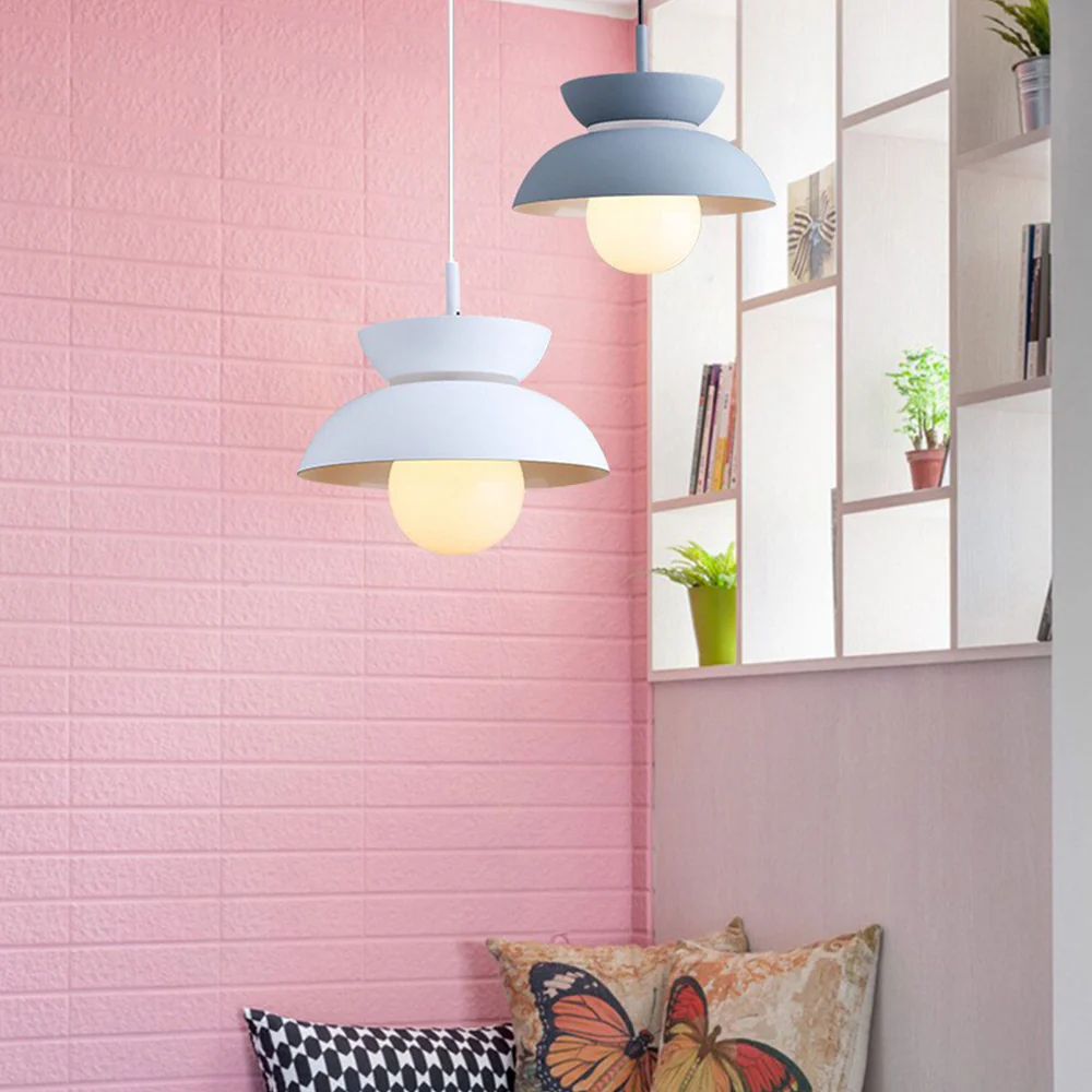 Macaroon Colorful Simple Round Pendant Light - Image 4