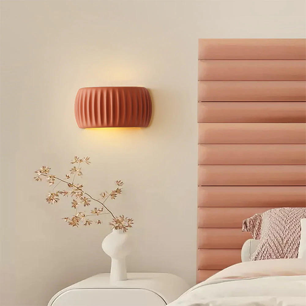 Macaroon Cream Color Simple Indoor Wall Light - Image 6