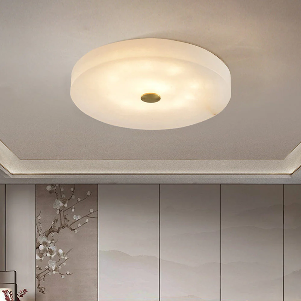 Marble White Flush Mount Ceiling Light - Image 6