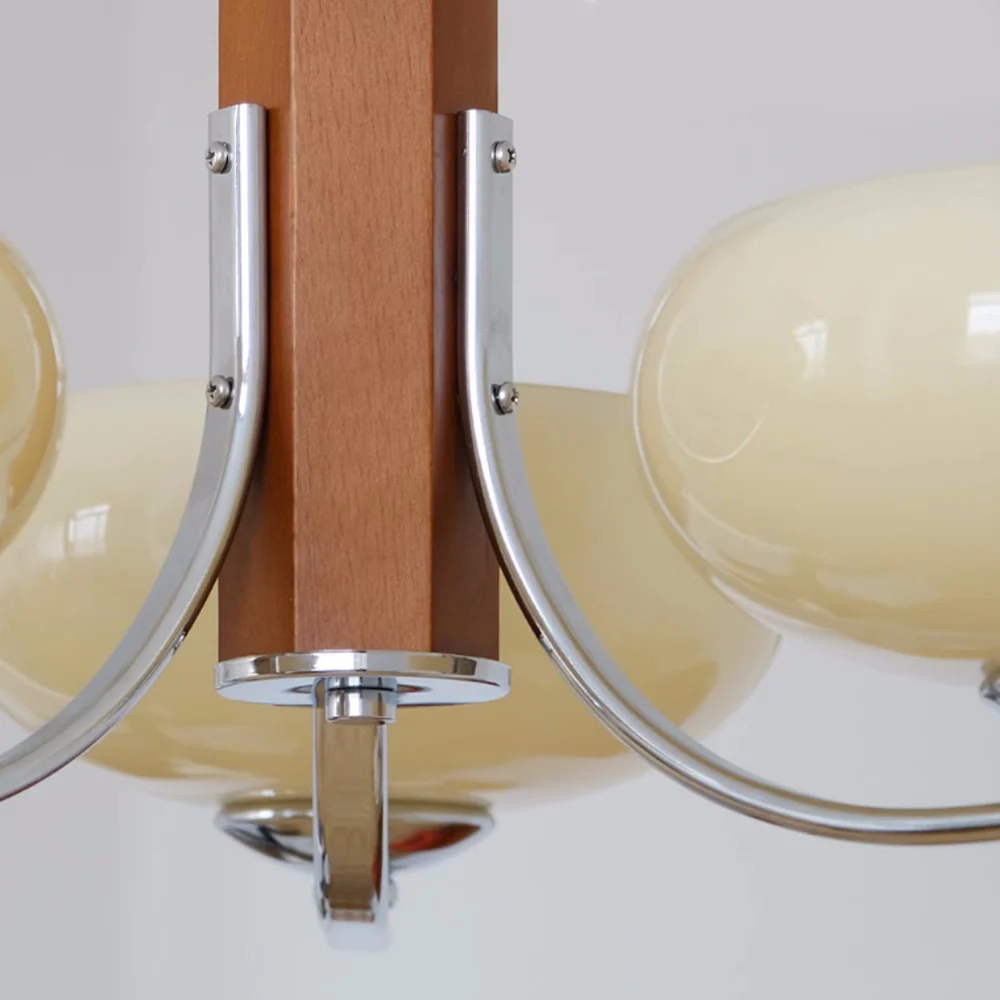 Medieval Bauhaus Solid Wood Chandelier - Image 17