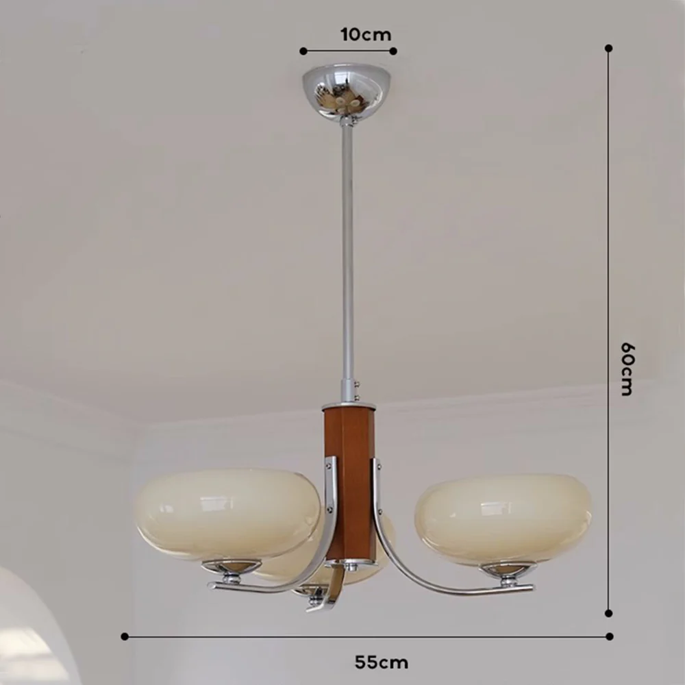 Medieval Bauhaus Solid Wood Chandelier - Image 7