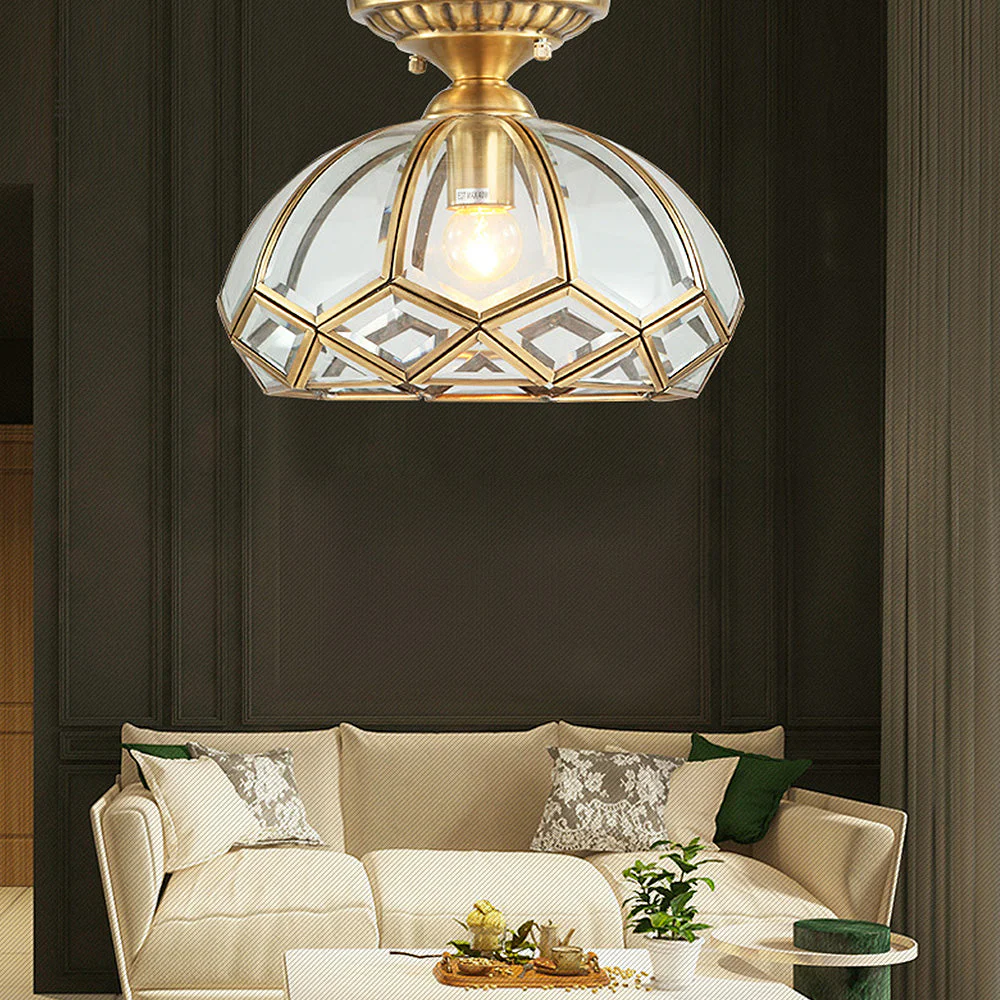 Medieval Copper Geometry Ceiling Hallway Light - Image 3