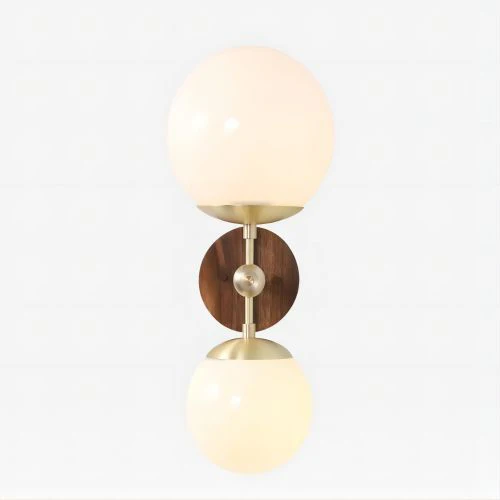 Medieval Double Head Wood Wall Light - Image 4