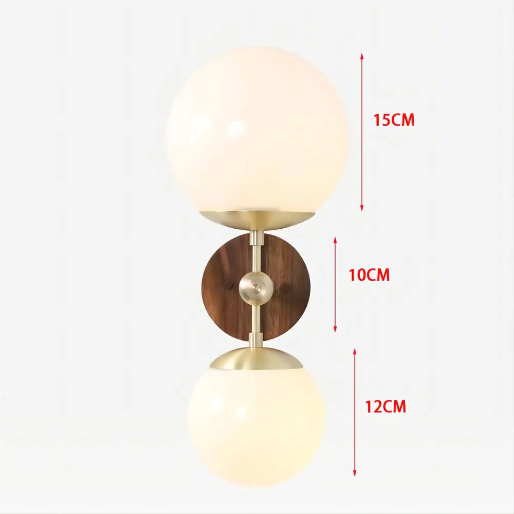 Medieval Double Head Wood Wall Light - Image 7