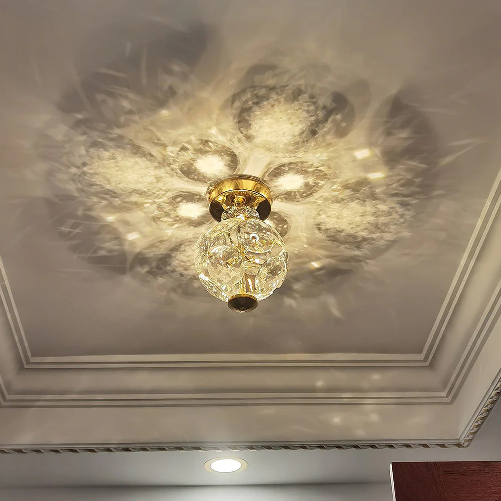Medieval LED Crystal Ball Shape Ceiling Light - Image 17