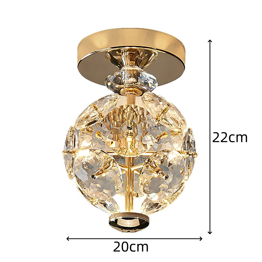 Medieval LED Crystal Ball Shape Ceiling Light - Image 20