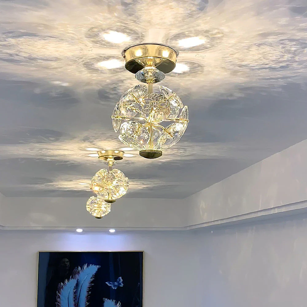 Medieval LED Crystal Ball Shape Ceiling Light - Image 3