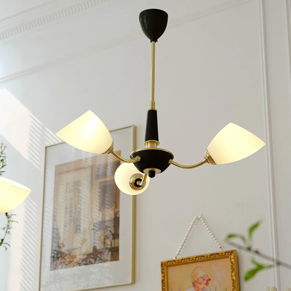 Medieval Modern Simple Black Bedroom Chandelier - Image 5