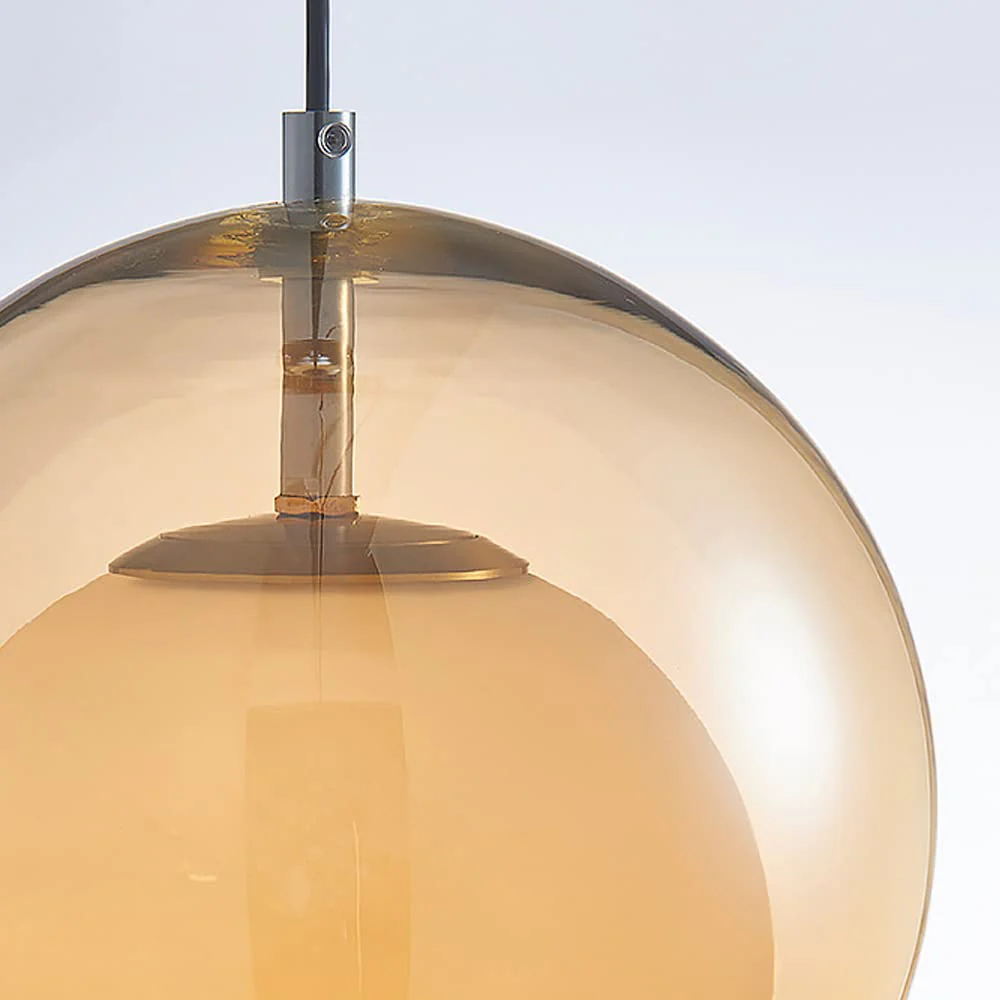 Vintage Orange Bauhaus Glass Pendant Light - Image 13