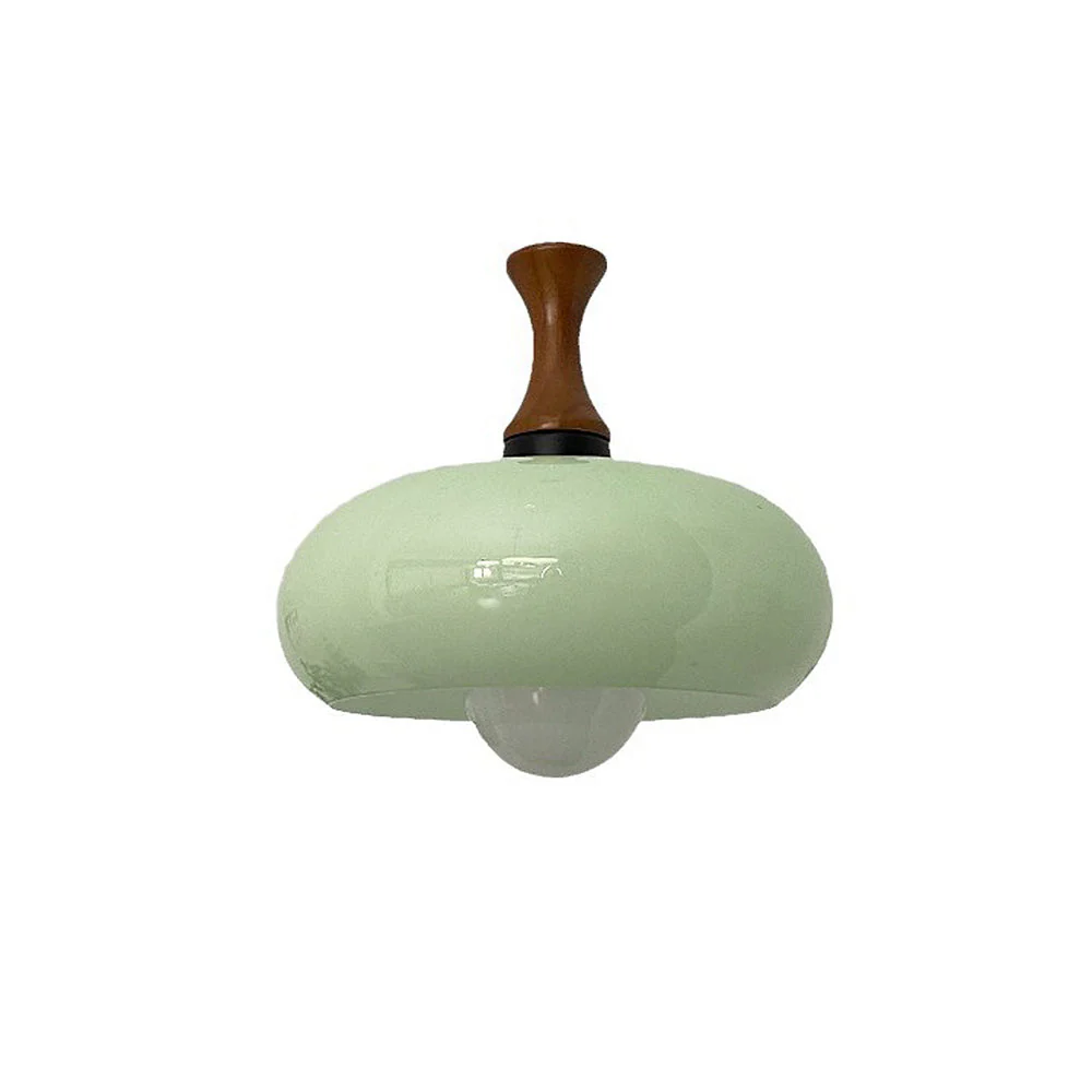 Medieval Walnut Glass Pendant Light - Image 9