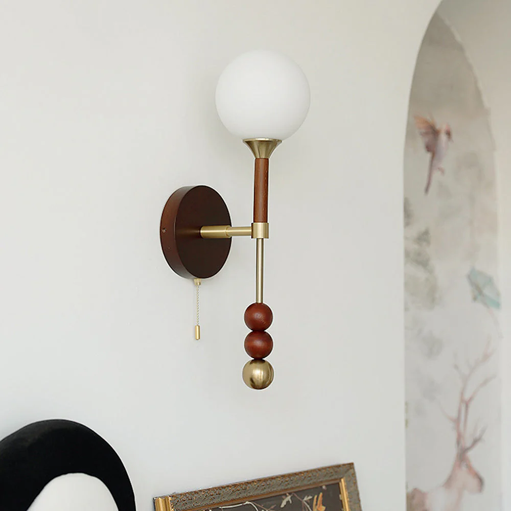 Medieval Wooden Long Wall Light - Image 4