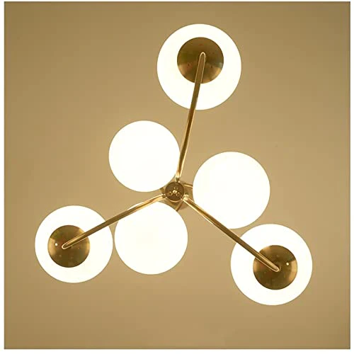 Metal Glass Vintage Chandelier - Image 10