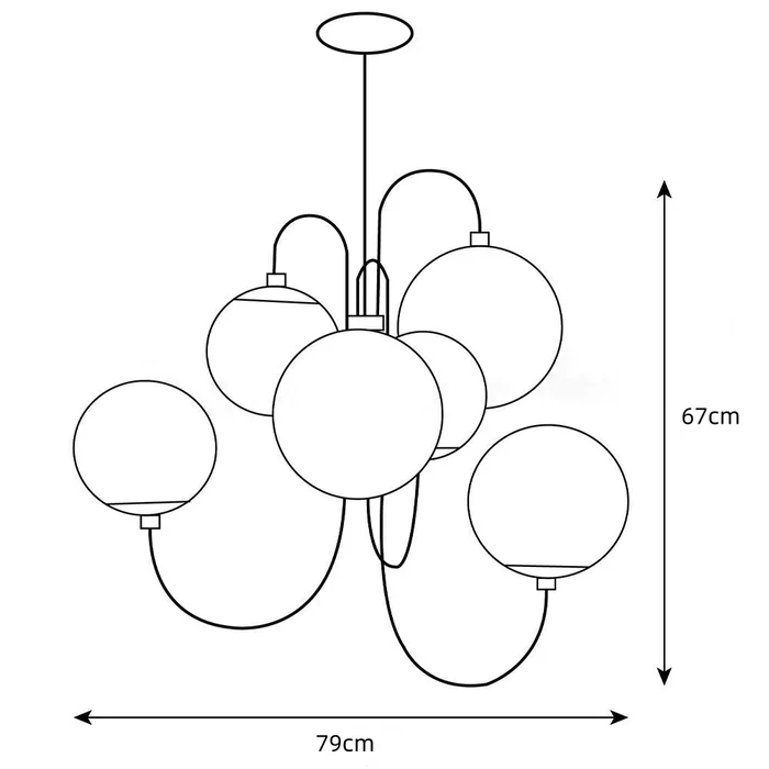 Metal Glass Vintage Chandelier - Image 15