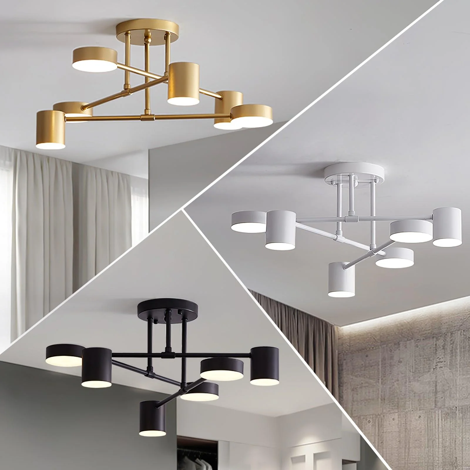 Metal Painted Finishes LED Ceiling Light Circle Design Flush Mount Lights - Image 21