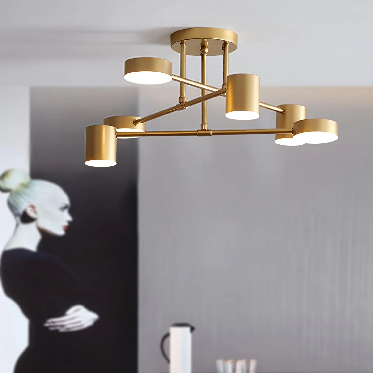 Metal Painted Finishes LED Ceiling Light Circle Design Flush Mount Lights - Image 5