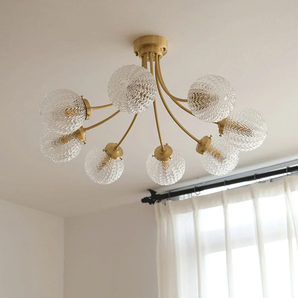 Mid Century Circle Metal Chandelier For Living Room - Image 10