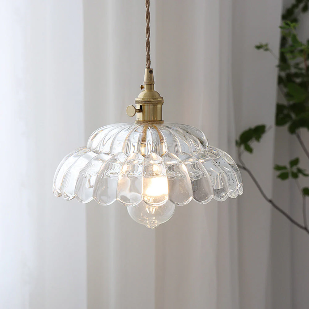 Mid-Century Clear Glass Elegance Pendant Light - Image 3