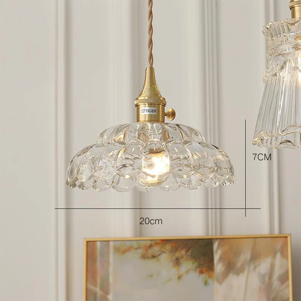 Mid-Century Clear Glass Elegance Pendant Light - Image 9