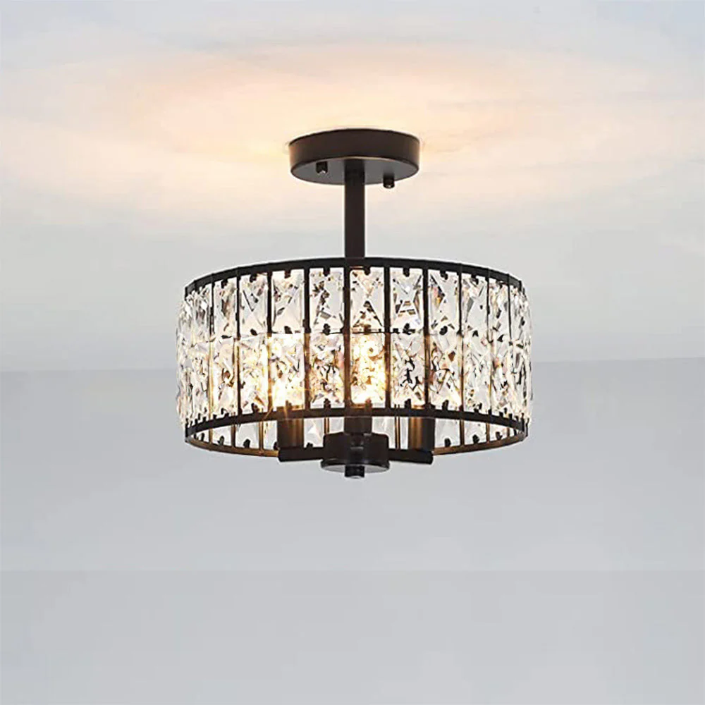 Mid-Century Crystal Glass Ceiling Lamp - Image 4