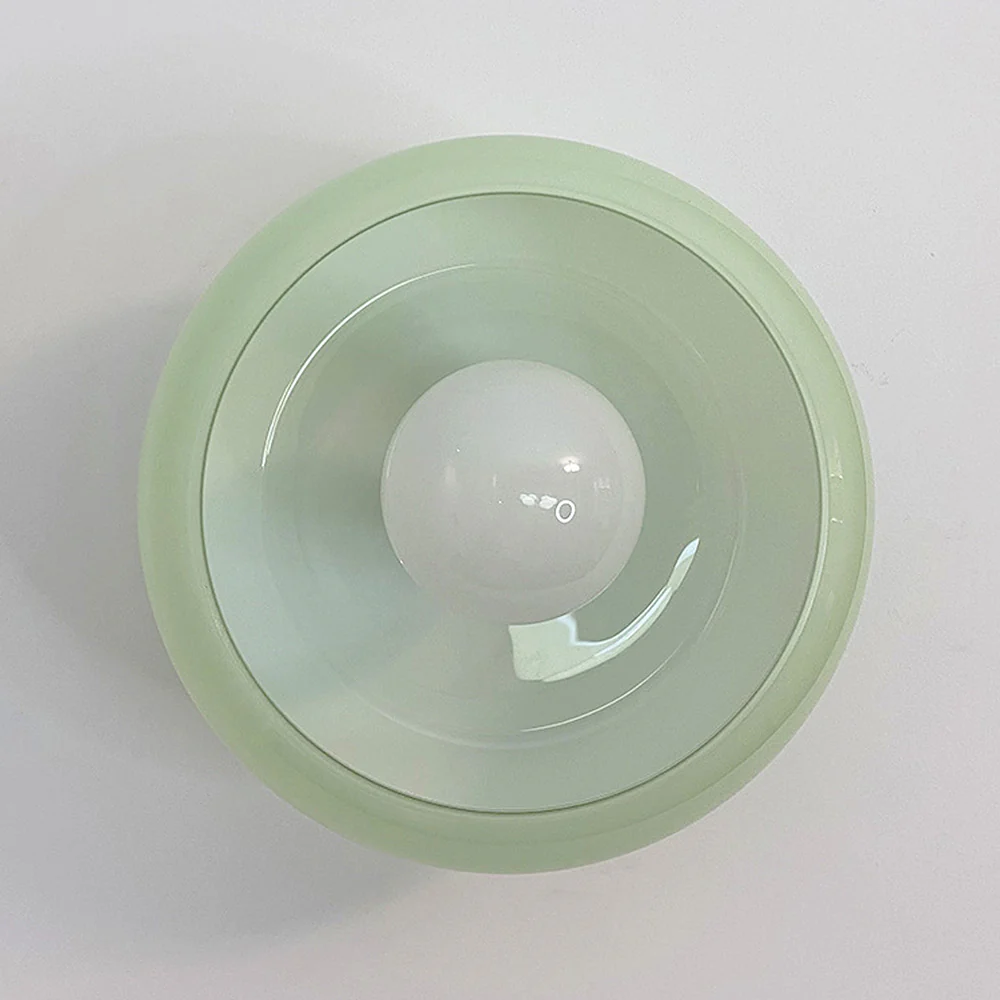 Mid Century Glass Semi Flush Mount Ceiling Lamp - Image 11