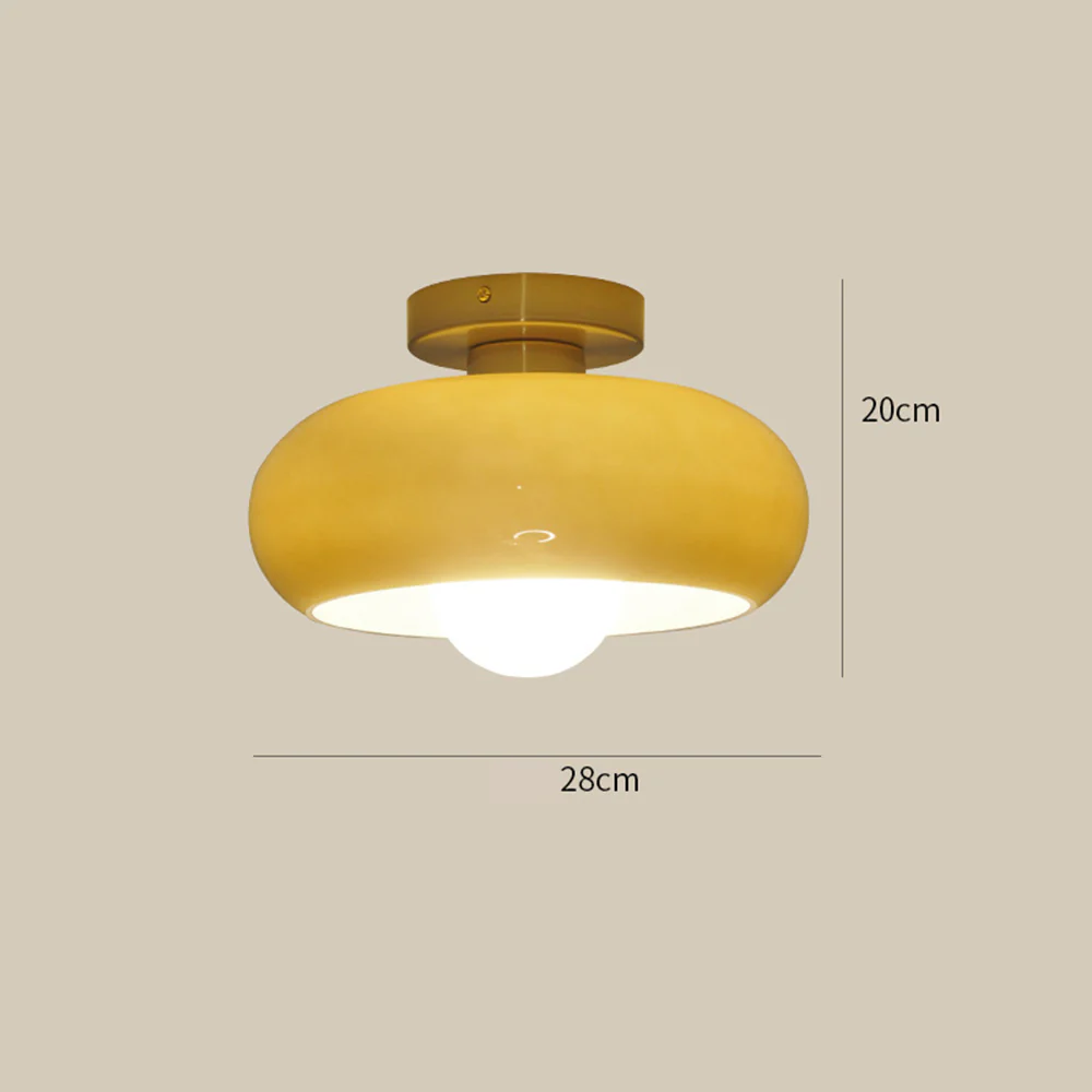 Mid Century Glass Semi Flush Mount Ceiling Lamp - Image 22