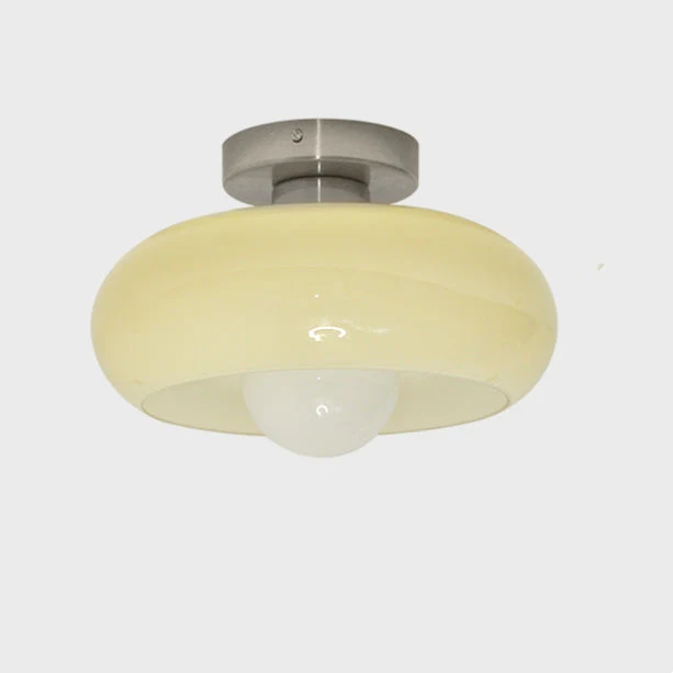 Mid Century Glass Semi Flush Mount Ceiling Lamp - Image 27