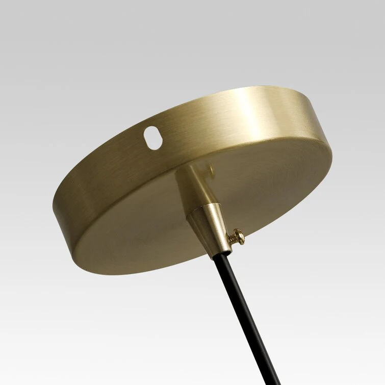Mid-Century Modern Brass Dome Hanging Pendant Light - Image 18