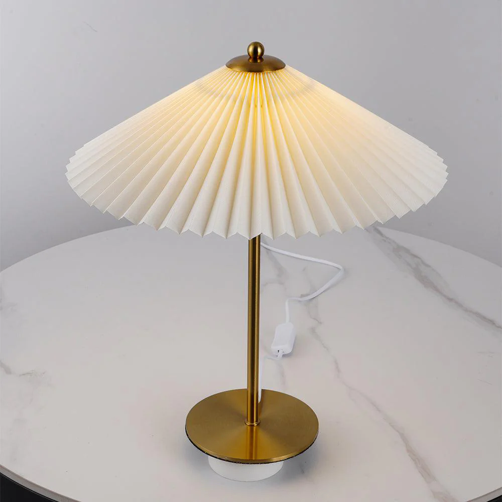 Mid Century Modern Pleated Table Lamp - Image 3