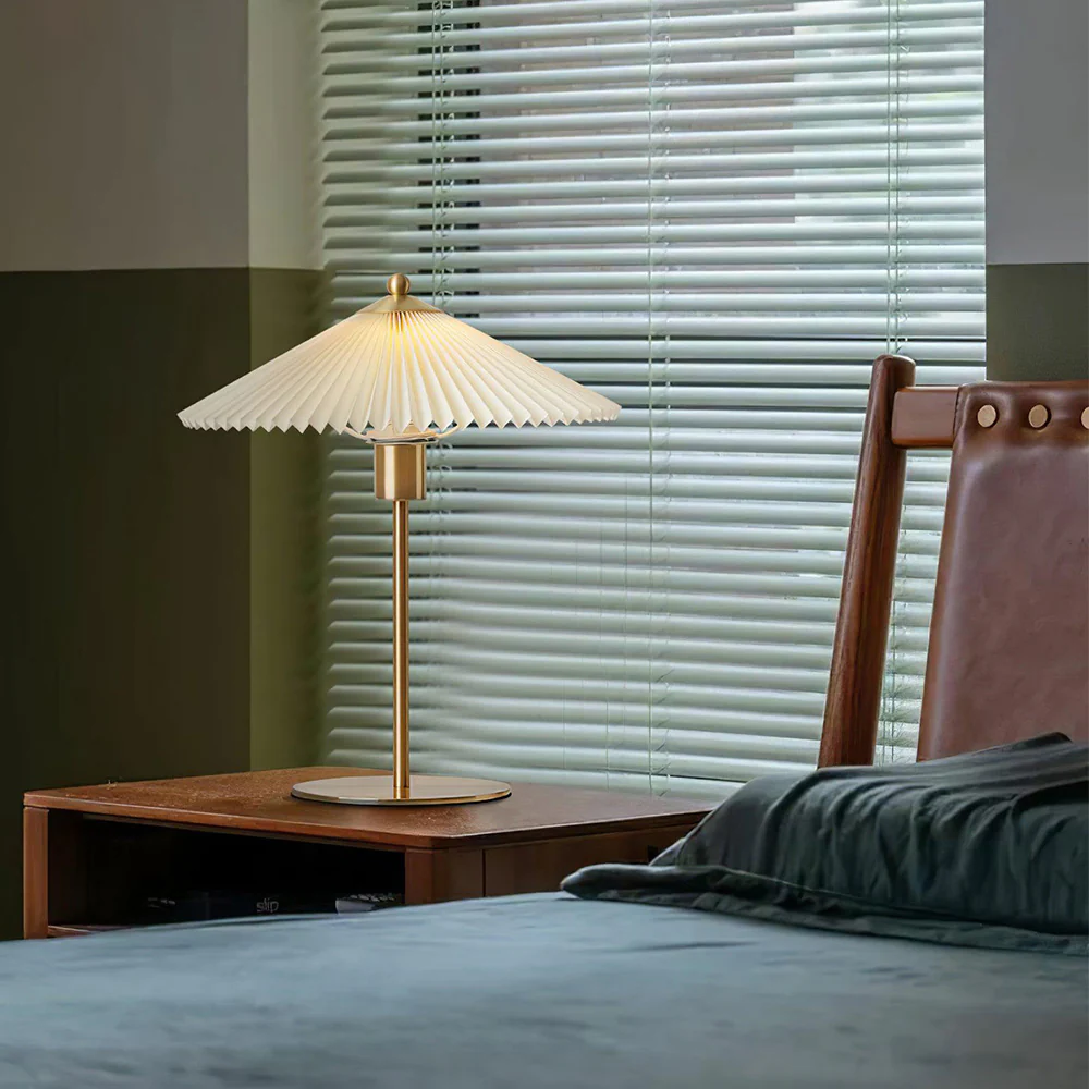 Mid Century Modern Pleated Table Lamp - Image 9