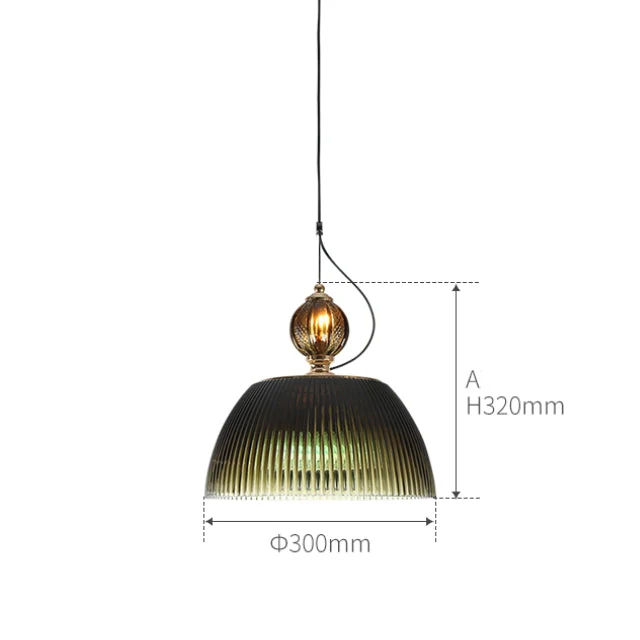 Retro-Inspired Green Glass Pendant Light - Image 6