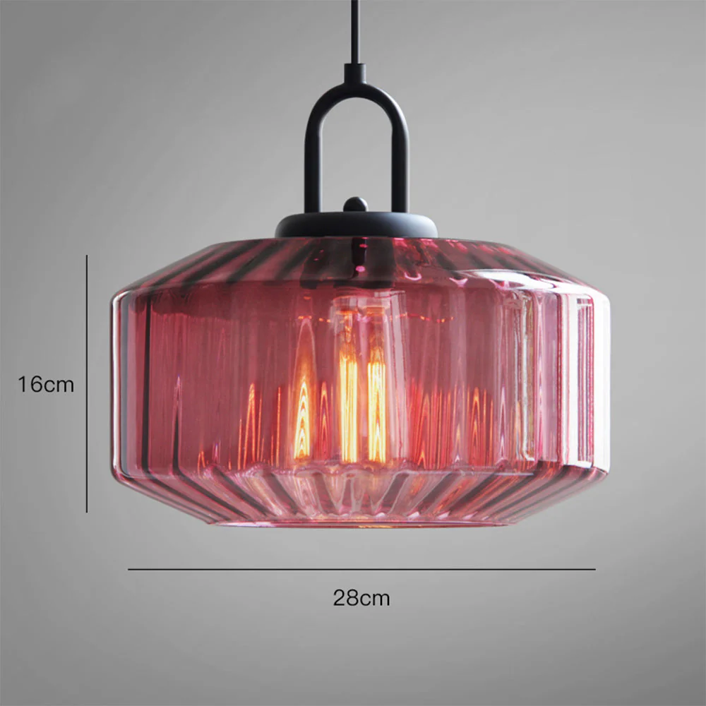 Mid Century Striped Glass Pendant Light - Image 42