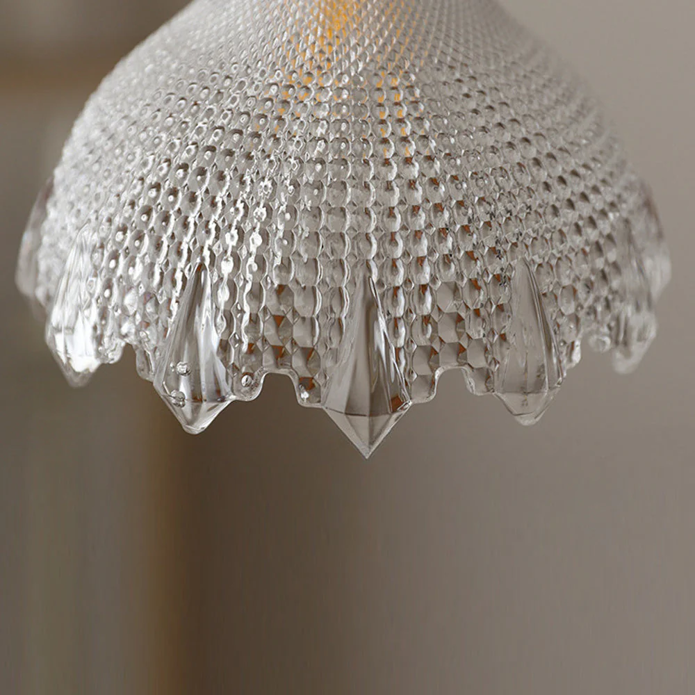 Mid-Century Vintage Glass Disc Pendant Light - Image 5