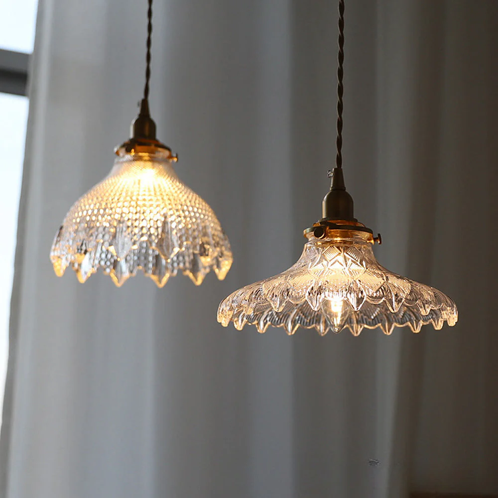 Mid-Century Vintage Glass Disc Pendant Light - Image 7