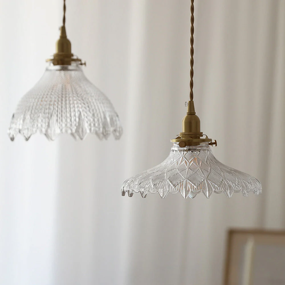 Mid-Century Vintage Glass Disc Pendant Light - Image 8
