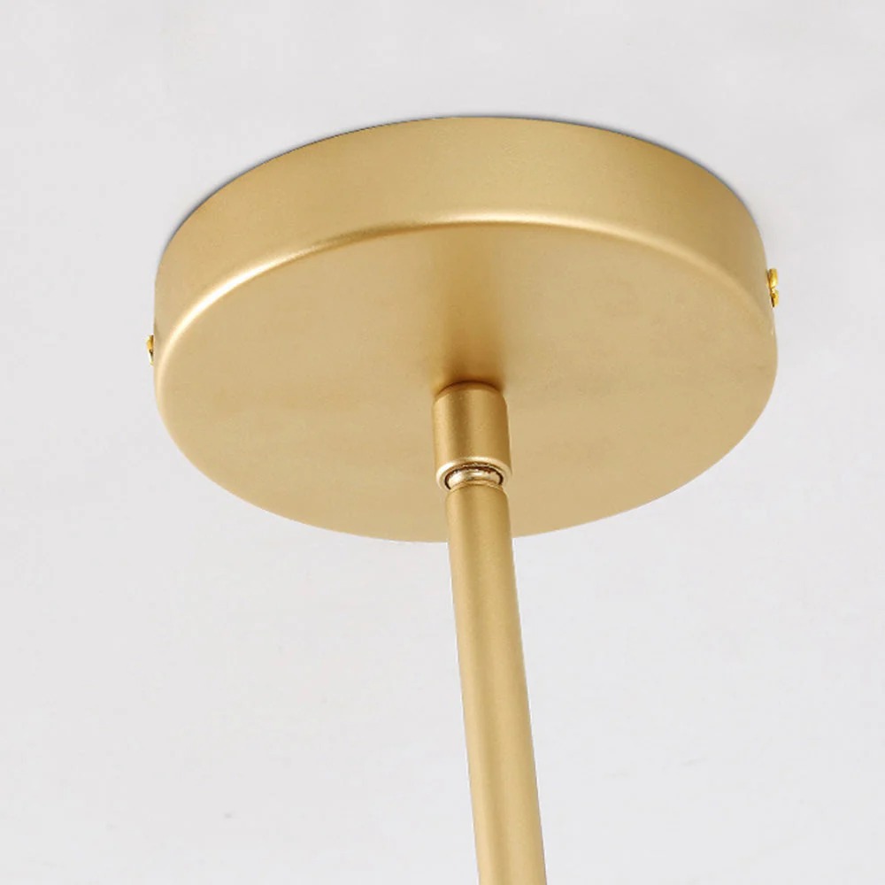 Mid-Century Modernist Brass Chandelier For Living Room - Image 5