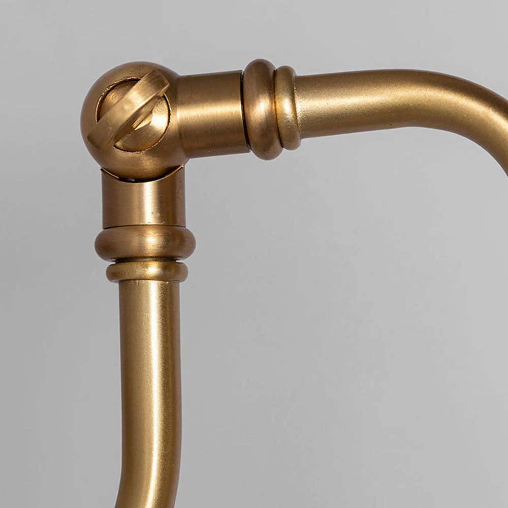Minimalist Adjustable Brass Industrial Wall Light - Image 3