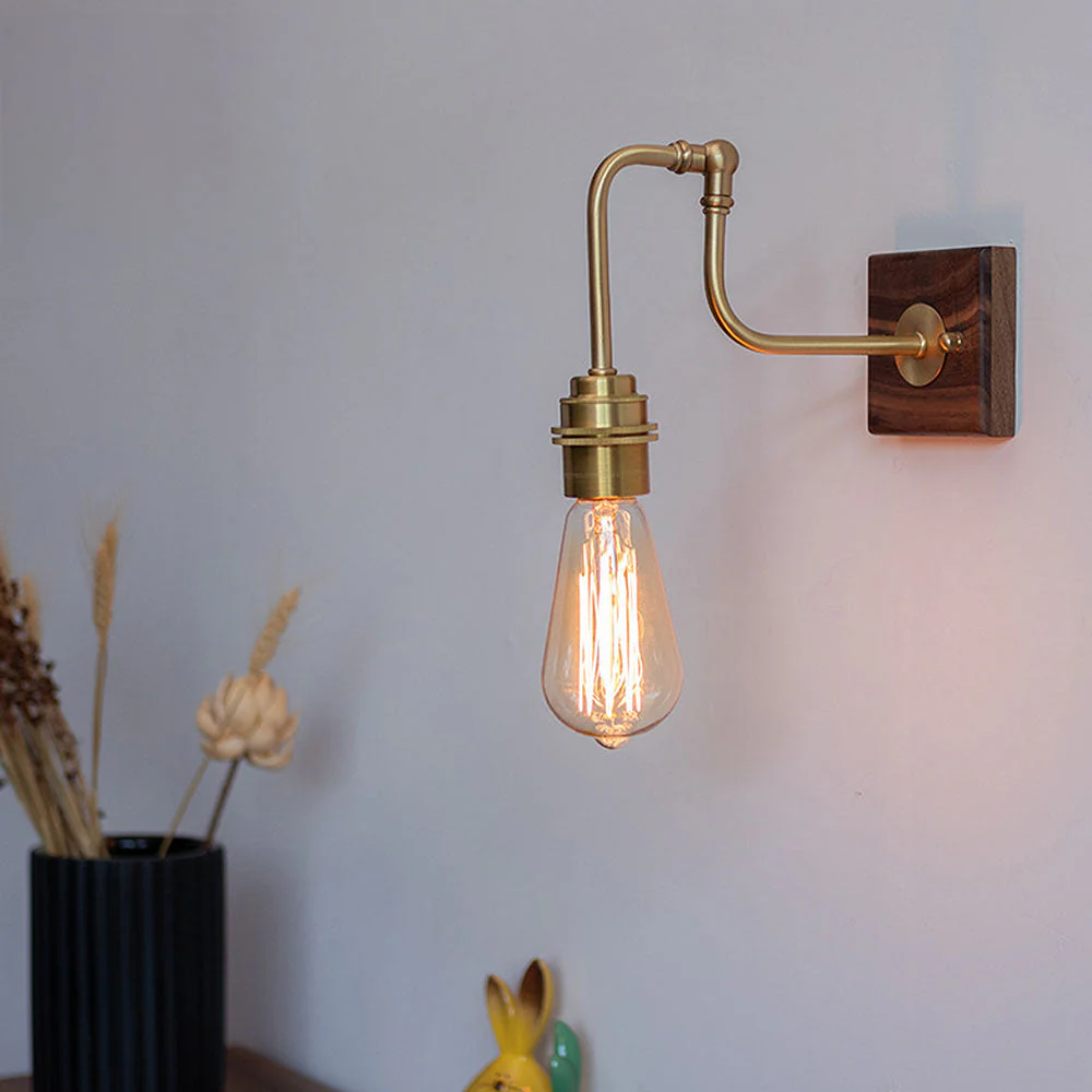 Minimalist Adjustable Brass Industrial Wall Light - Image 7