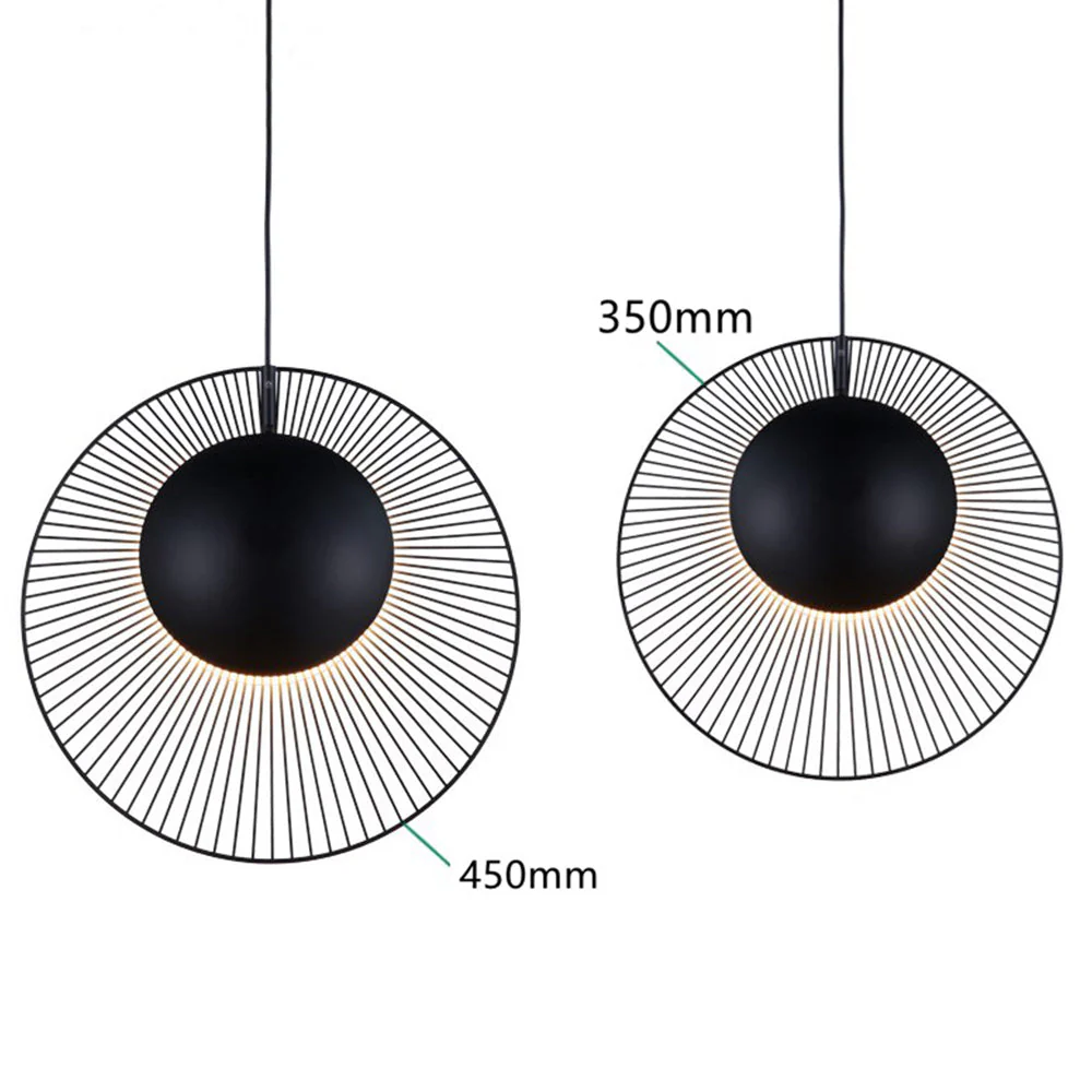 Minimalist Black Metal Pendant Light for Dining Room - Image 4