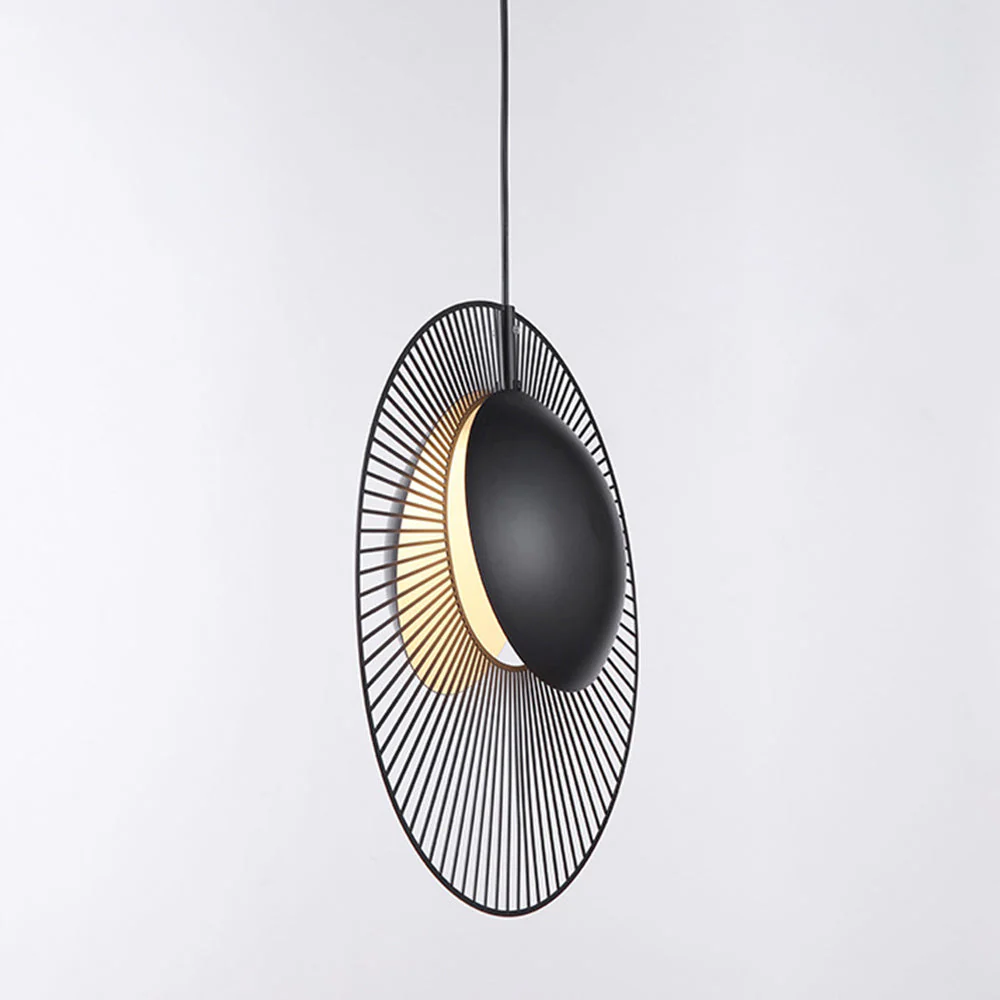 Minimalist Black Metal Pendant Light for Dining Room - Image 5