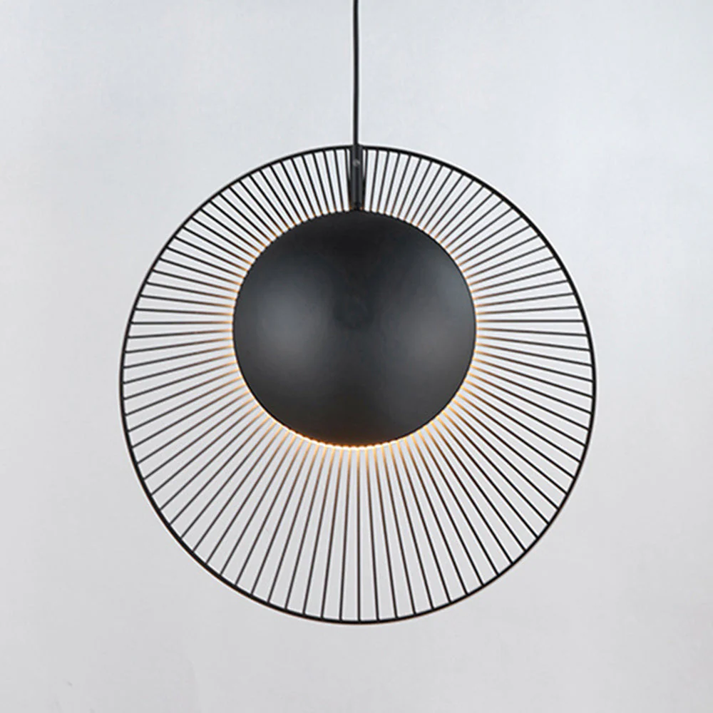 Minimalist Black Metal Pendant Light for Dining Room - Image 7