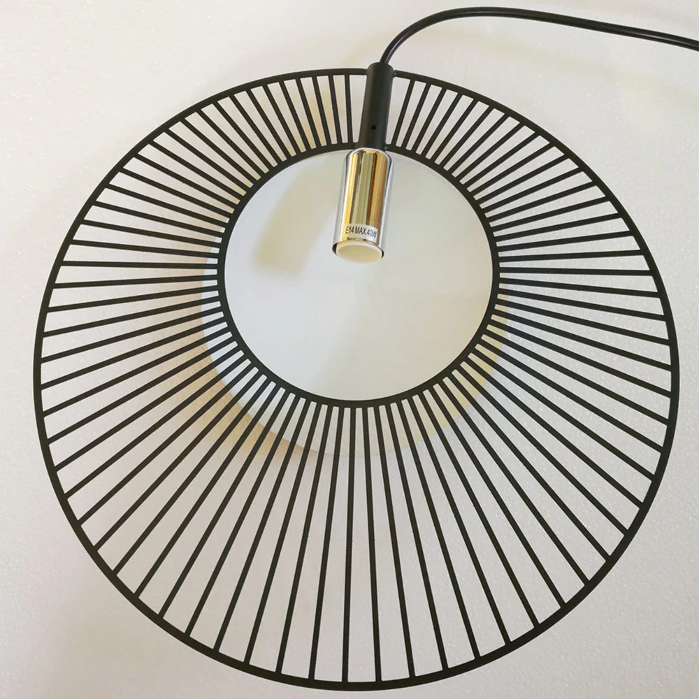 Minimalist Black Metal Pendant Light for Dining Room - Image 8