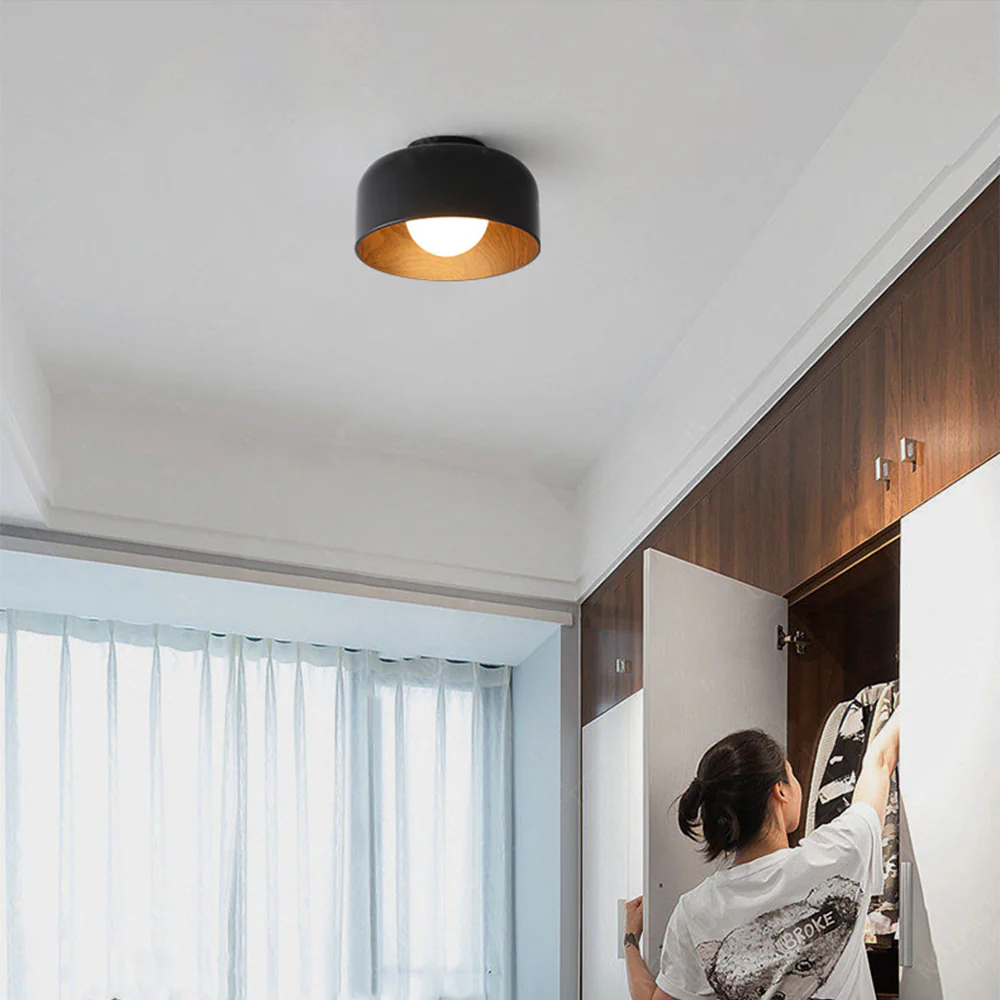 Minimalist Bowl Shaped Metal Ceiling Light - Image 9