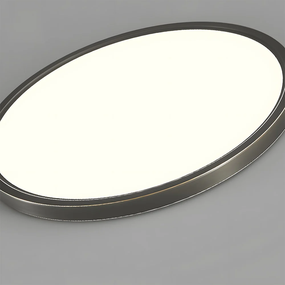 Minimalist Circular Copper LED Ceiling Lamp For Living Room - Image 7